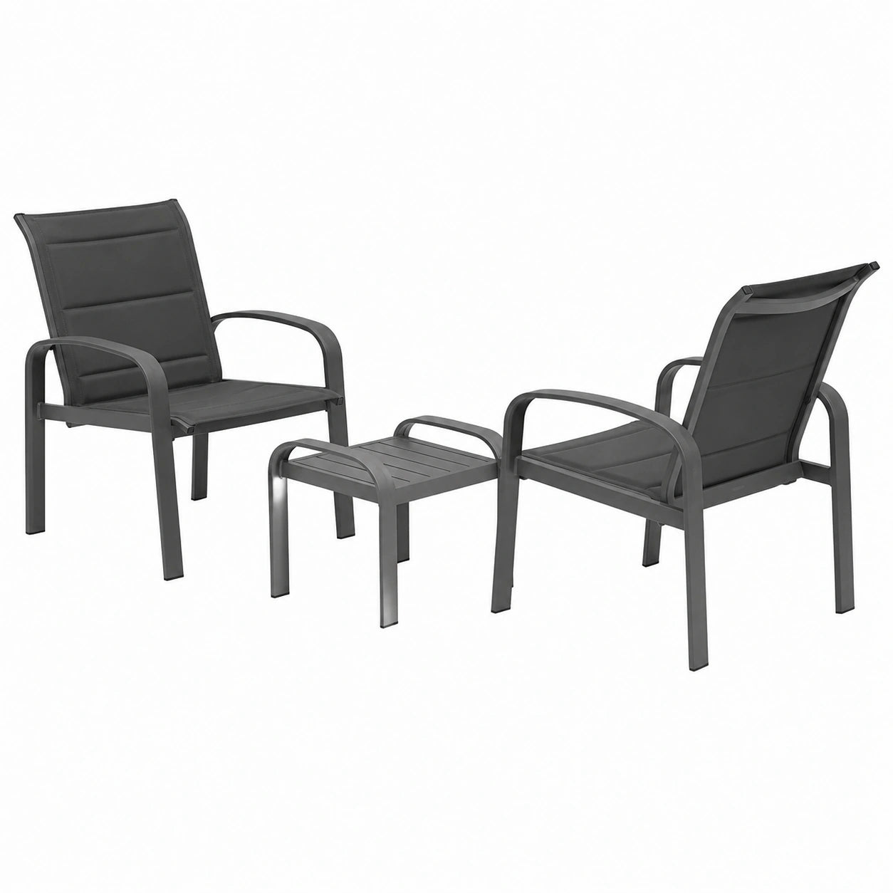 Salon de Jardin Duo 2 Places avec Table Basse Incluse