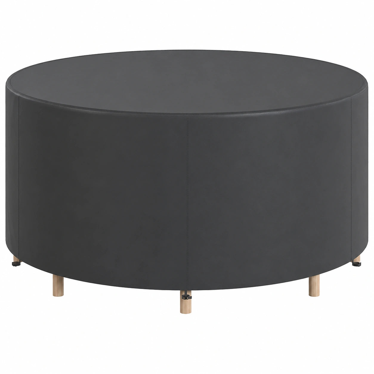 Housse imperméable pour table de jardin ronde, protection extérieure robuste, 200 x 80 cm, noir