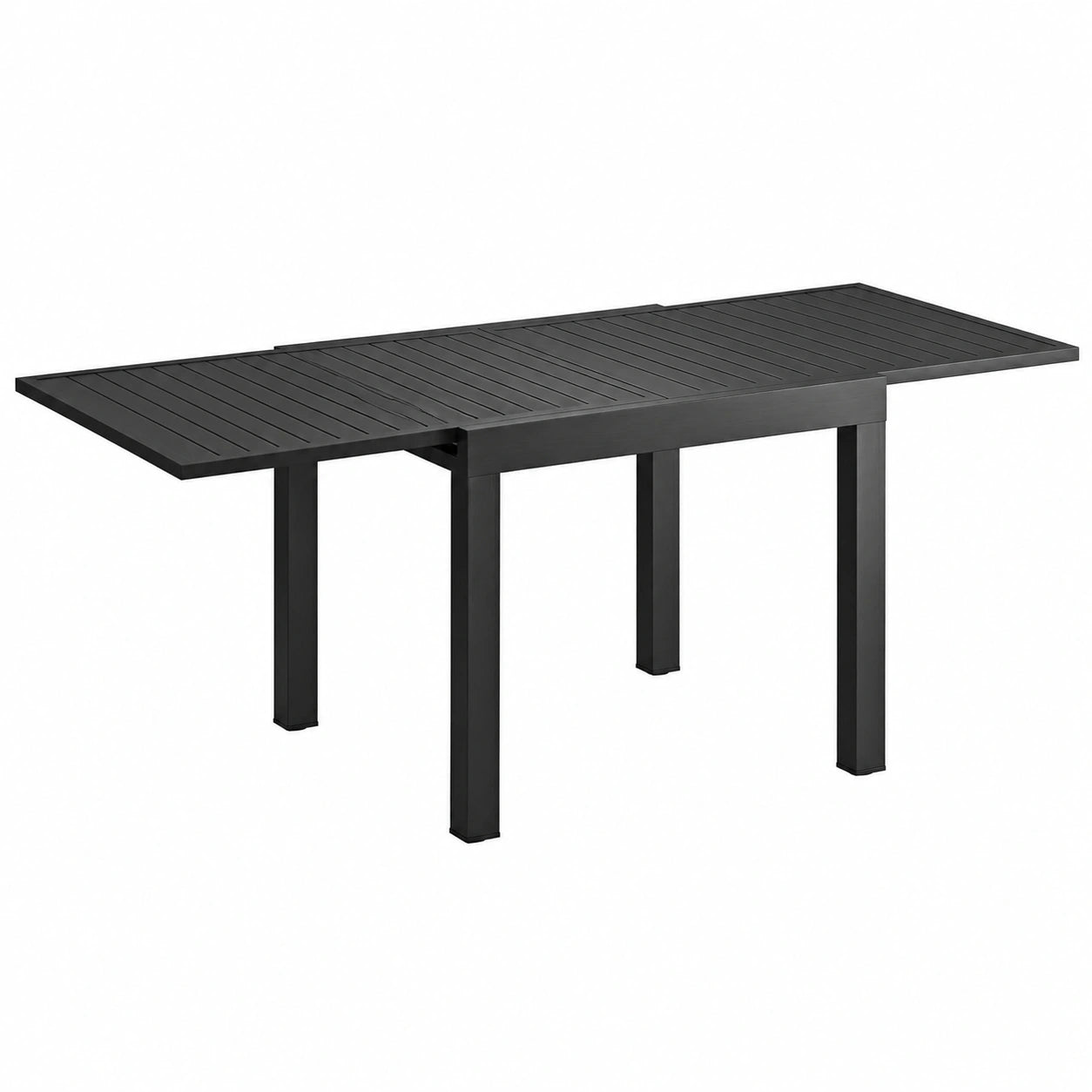 Table de Jardin Extensible en Aluminium pour Extérieur 4-6 Personnes