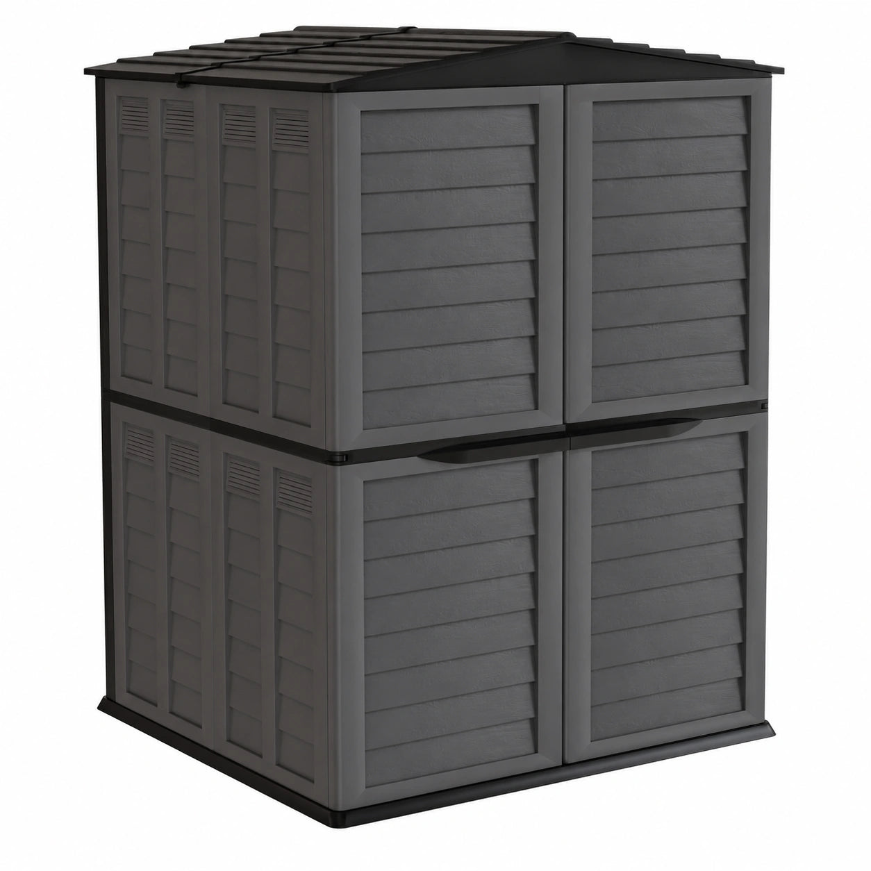Abri de Jardin Étanche Gris 5500 L avec Verrouillage