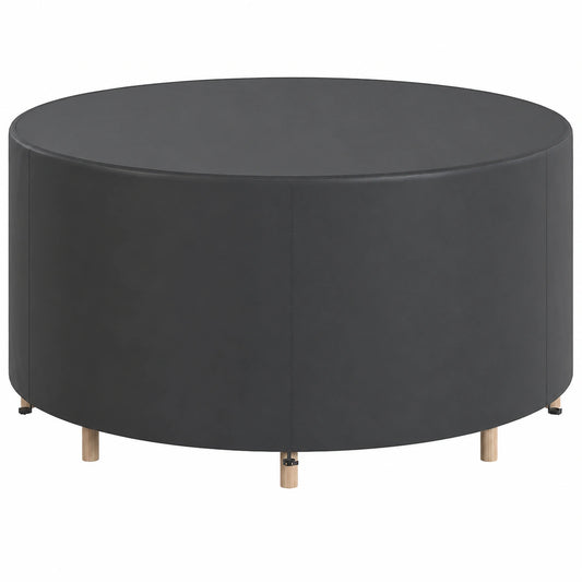 Housse imperméable pour table de jardin ronde, protection extérieure robuste, 200 x 80 cm, noir