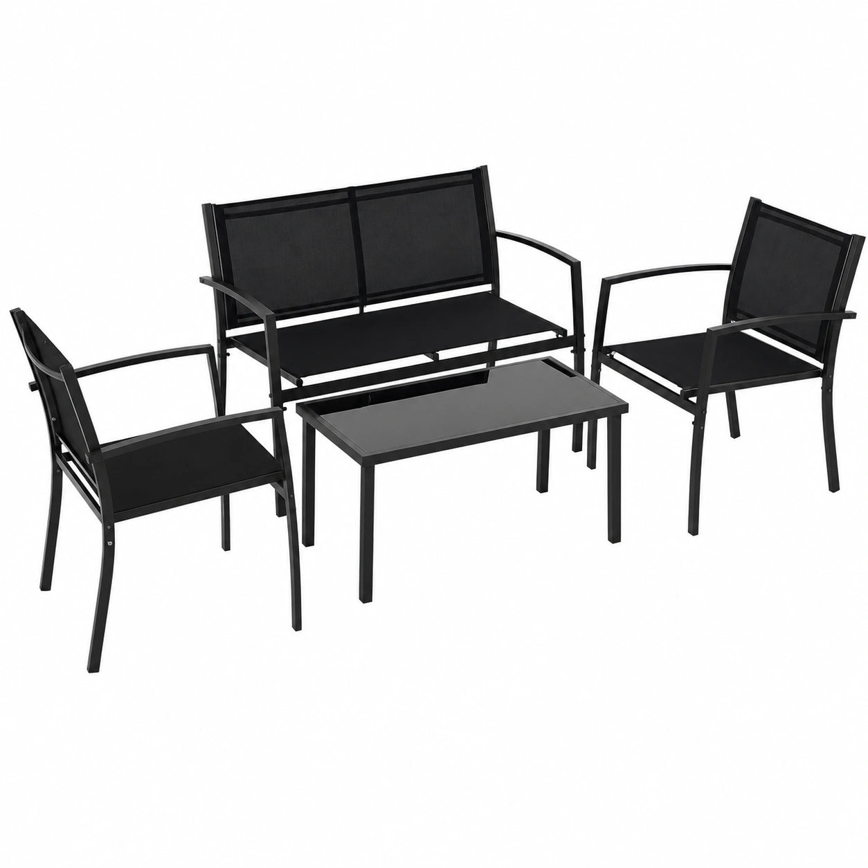 Mobilier de Jardin Complet avec Coussins Inclus