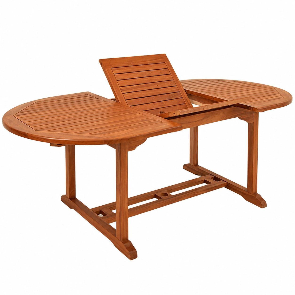 Table de Jardin Extensible en Bois d'Eucalyptus pour 6 à 8 Personnes