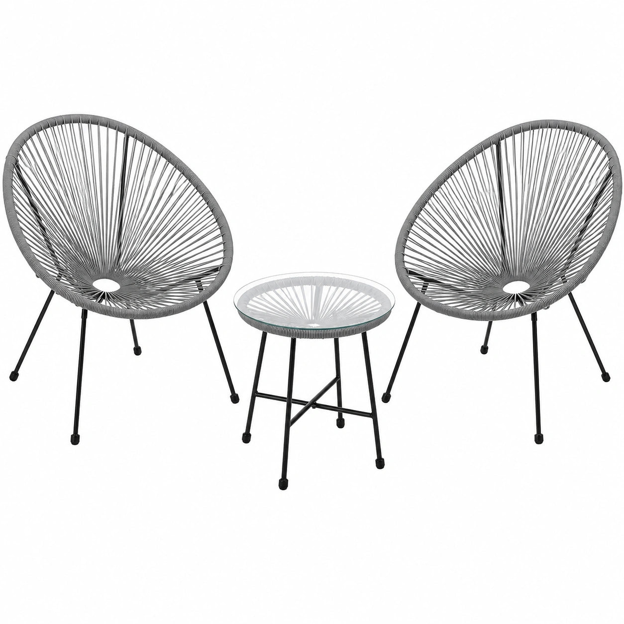 Ensemble élégant pour balcon : table et fauteuils