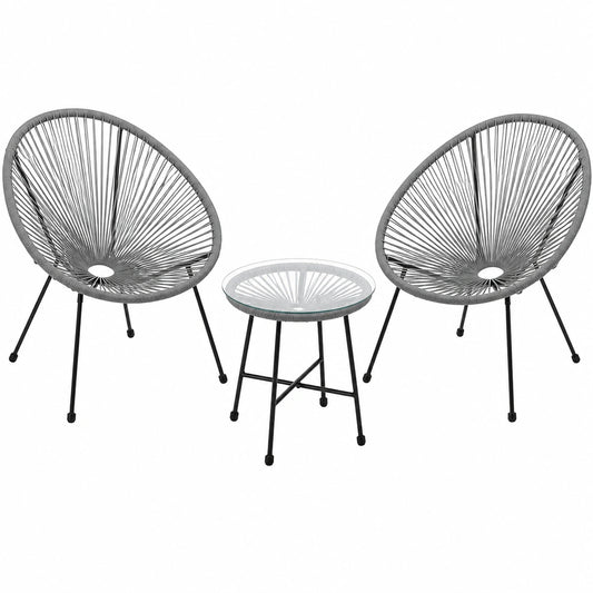 Ensemble élégant pour balcon : table et fauteuils
